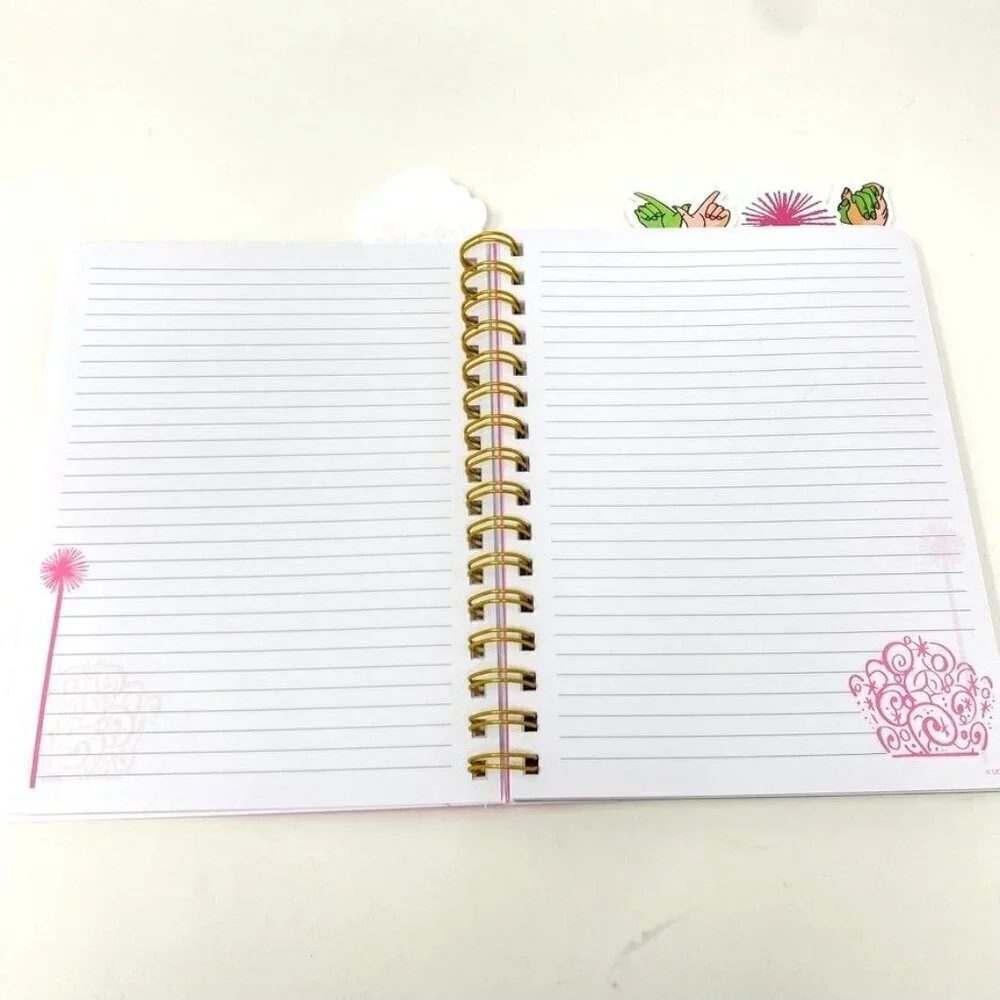 Wicked The Movie Pink Glinda 96 Page Spiral Tab Journal 8.25